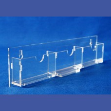 TARJETERO PARED   3 huecos, para tarjetas de   85 mm  ancho  <br>Medidas: 282 x 26 x   70 mm<br>